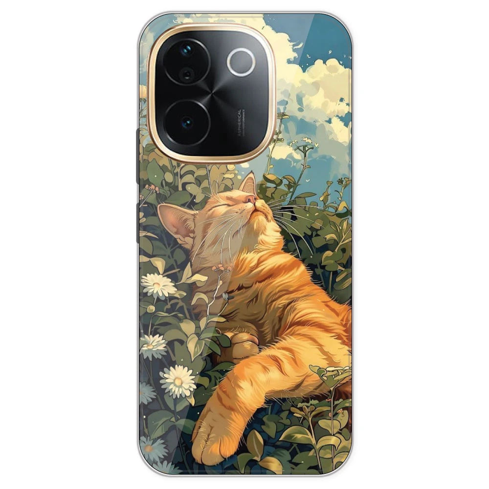 Garfield Sleeping - Printed Silicone Case For IQOO Z9S Pro
