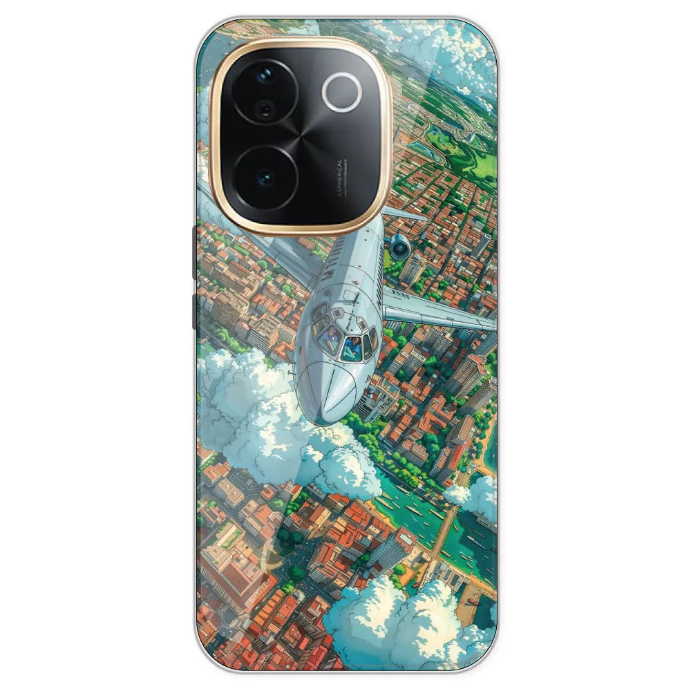 Flying Over City - Printed Silicone Case For IQOO Z9S Pro