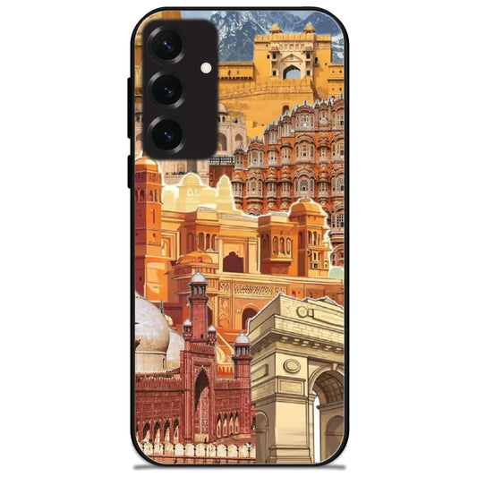 Indian Monuments Montage - Glossy Metal Silicone Case for Samsung Galaxy S25 Plus