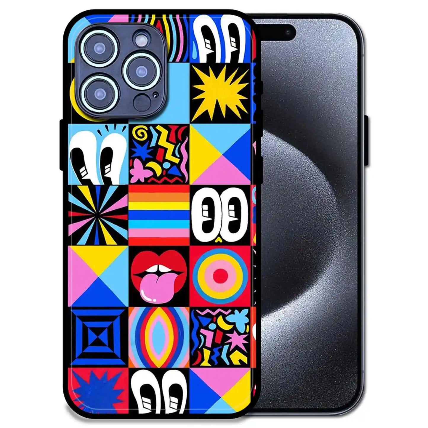 'Funky Fresh - Glossy Metal Silicone Case For Apple iPhone 15 Pro