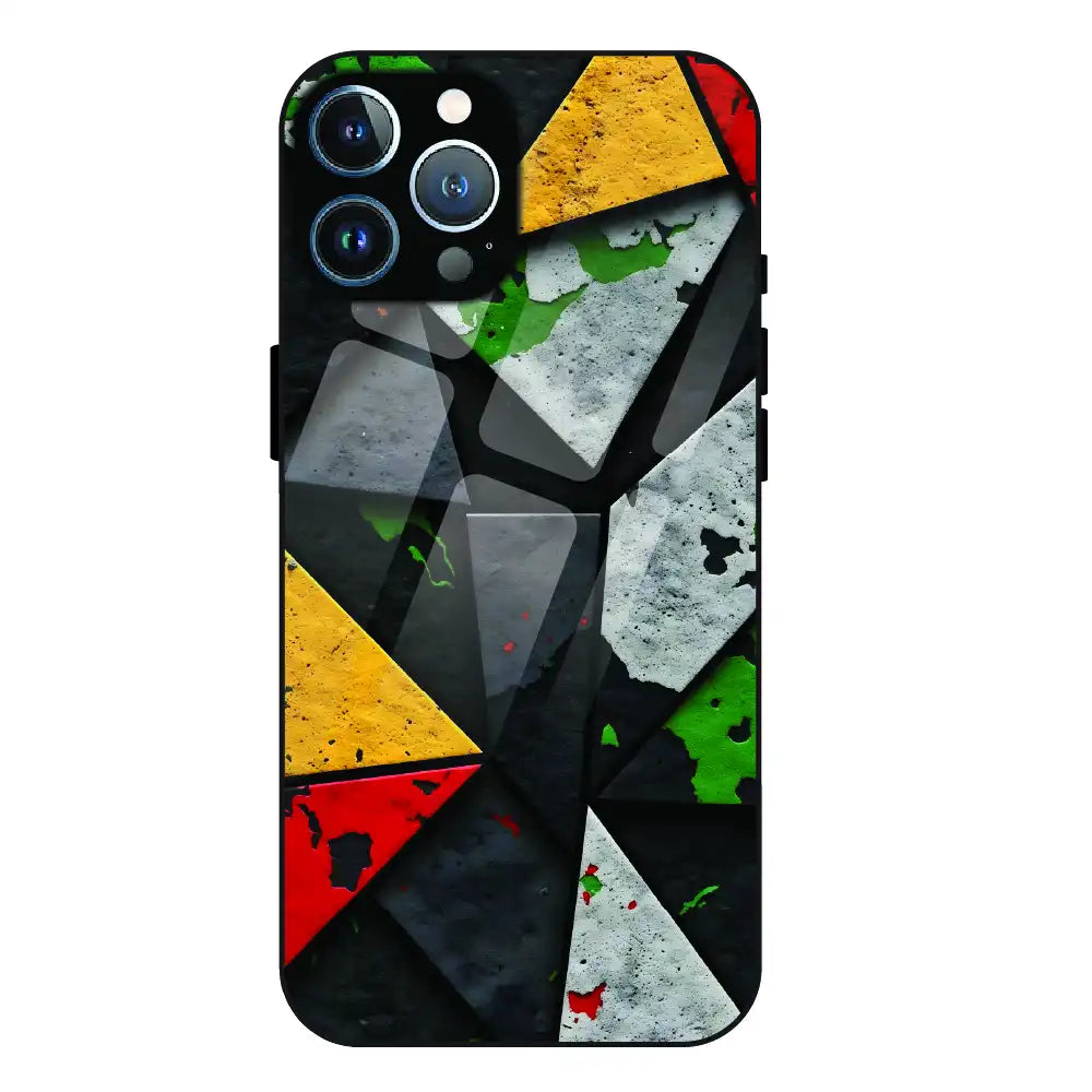 Urban Geometric Color - Glass Case For Apple iPhone 11 Pro