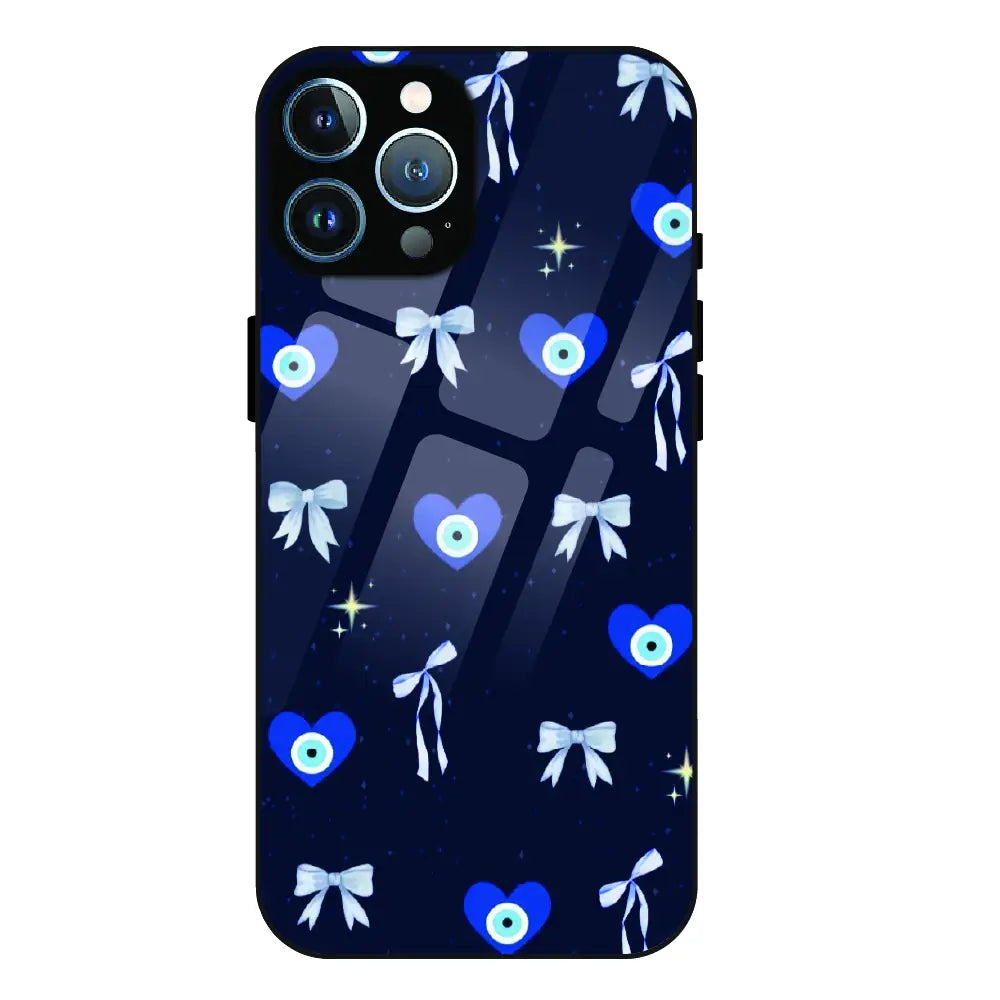 Evil Eye Bow Midnight - Glass Case For Apple iPhone 11 Pro