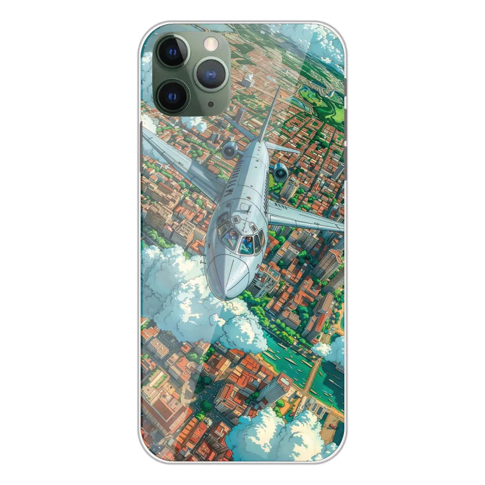 Flying Over City - Printed Silicone Case For Apple iPhone 11 Pro Max