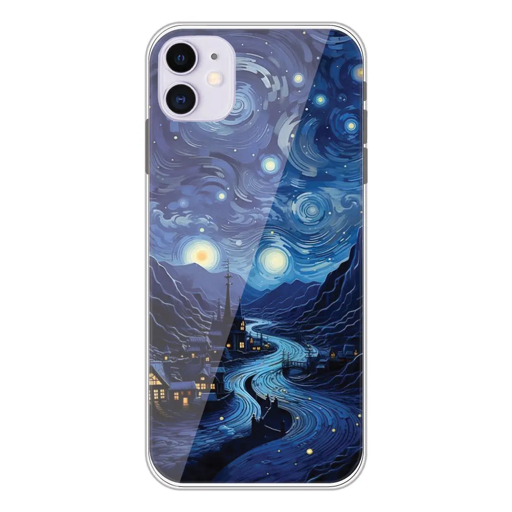The Starry Night - Printed Silicone Case For Apple iPhone 11
