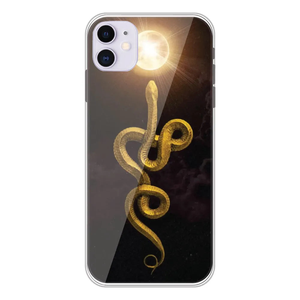 Golden Serpent - Printed Silicone Case For Apple iPhone 11