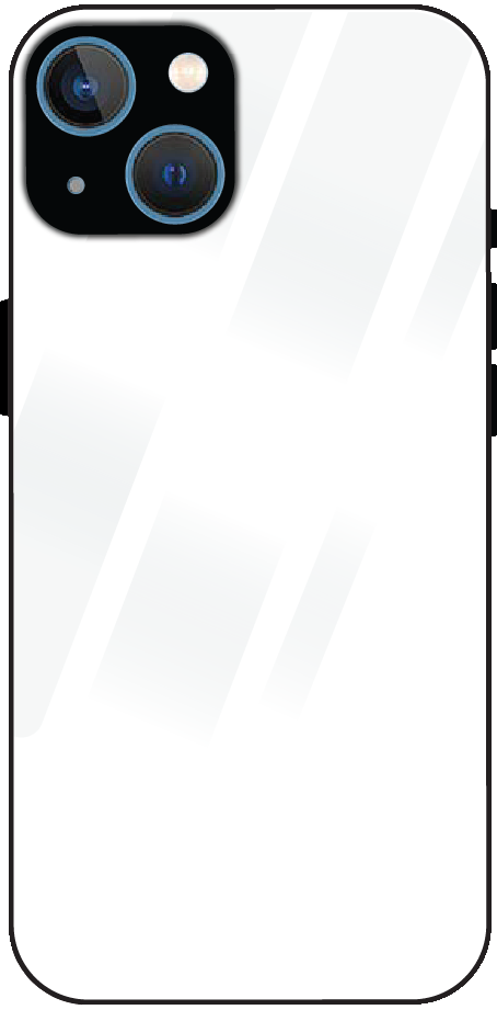 iPhone 13 Mini back cover mockup - customisable tempered glass case