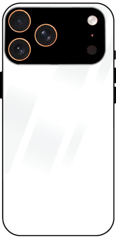 iPhone 17 Pro back cover mockup - customisable tempered glass case