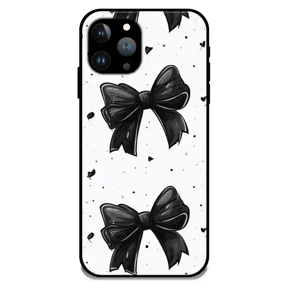 'Polka Dot Bows - Glossy Metal Silicone Case For Apple iPhone 11 Pro