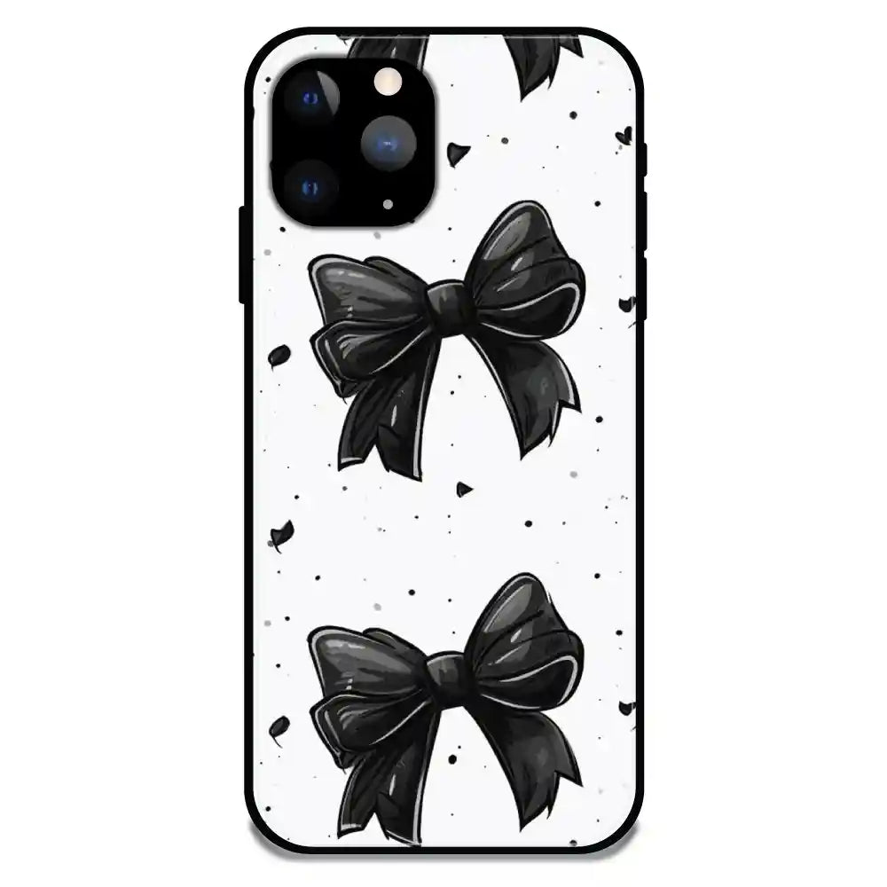 'Polka Dot Bows - Glossy Metal Silicone Case For Apple iPhone 11 Pro Max