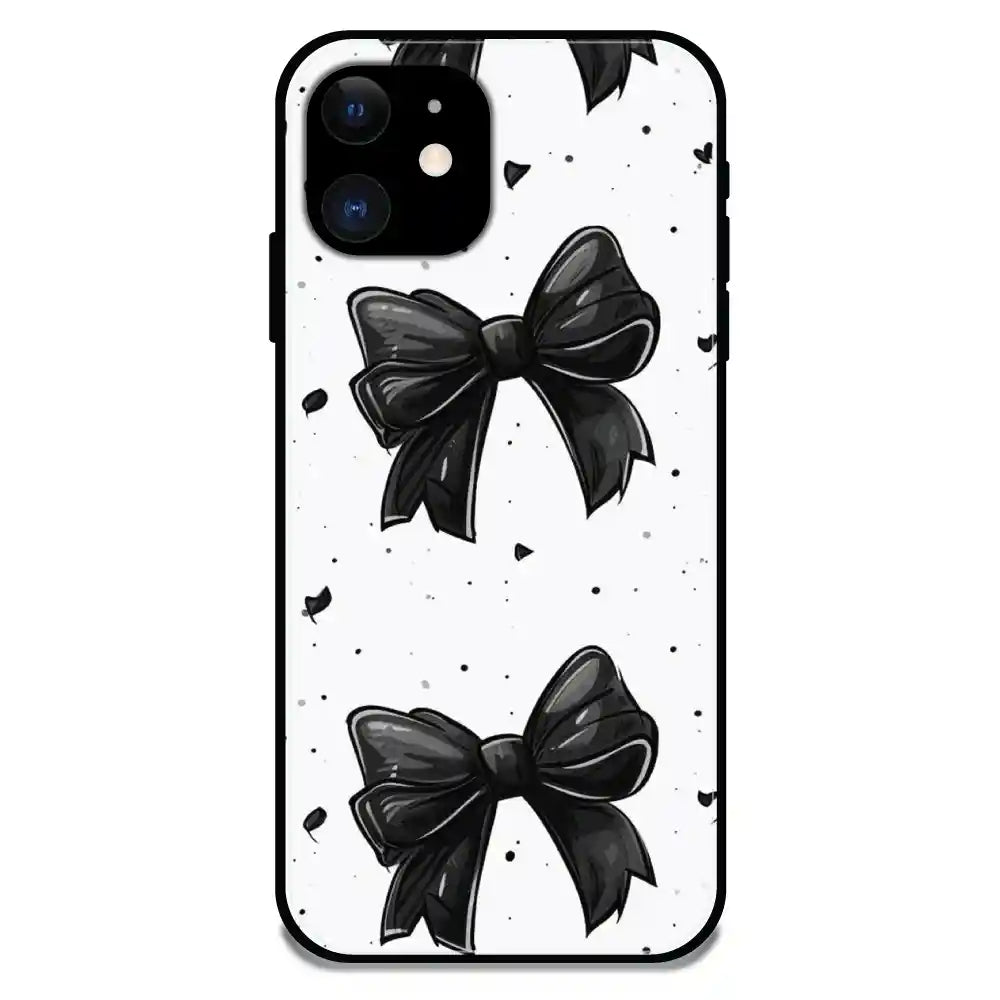 'Polka Dot Bows - Glossy Metal Silicone Case For Apple iPhone 11