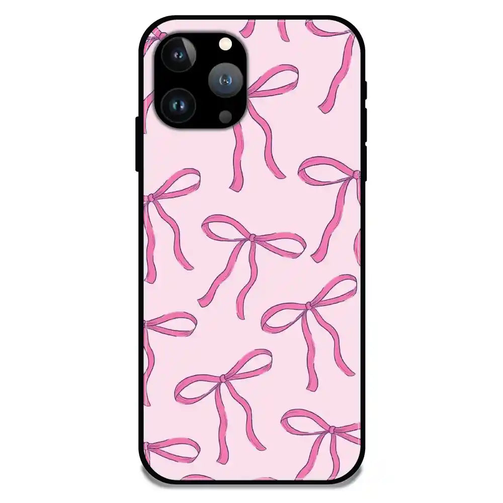 'Pink Bows - Glossy Metal Silicone Case For Apple iPhone 11 Pro