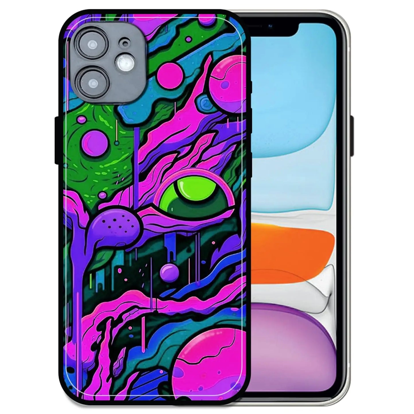 'Cosmic Eye - Glossy Metal Silicone Case For Apple iPhone 11