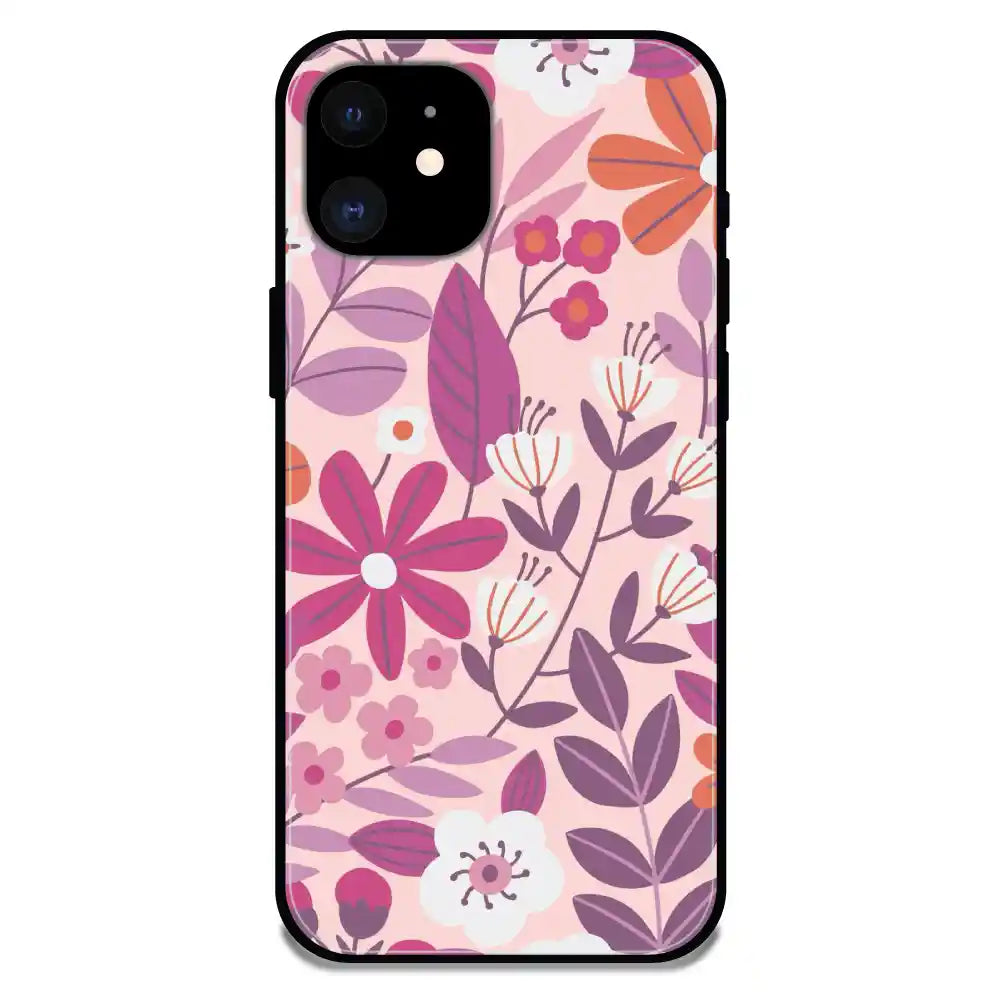 'Garden Art - Glossy Metal Silicone Case For Apple iPhone 12
