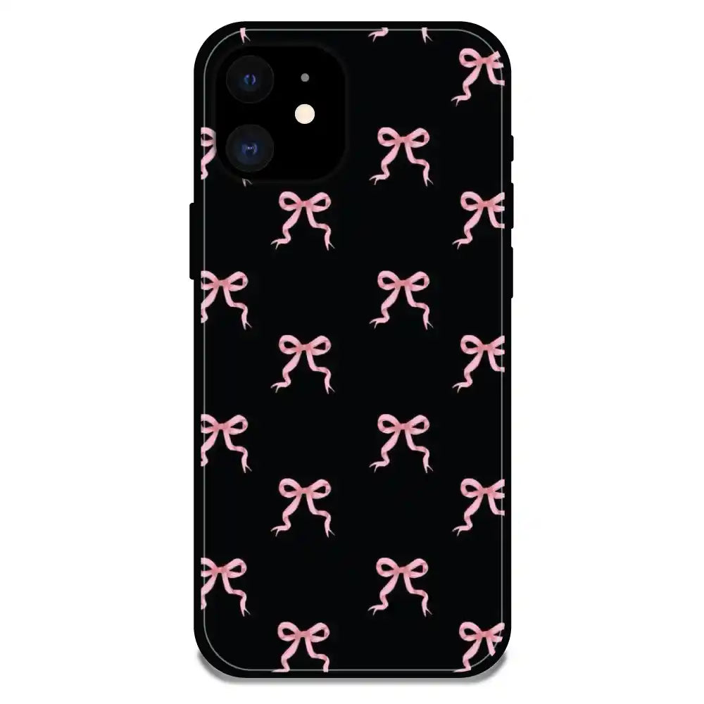 'Bow Family - Glossy Metal Silicone Case For Apple iPhone 12