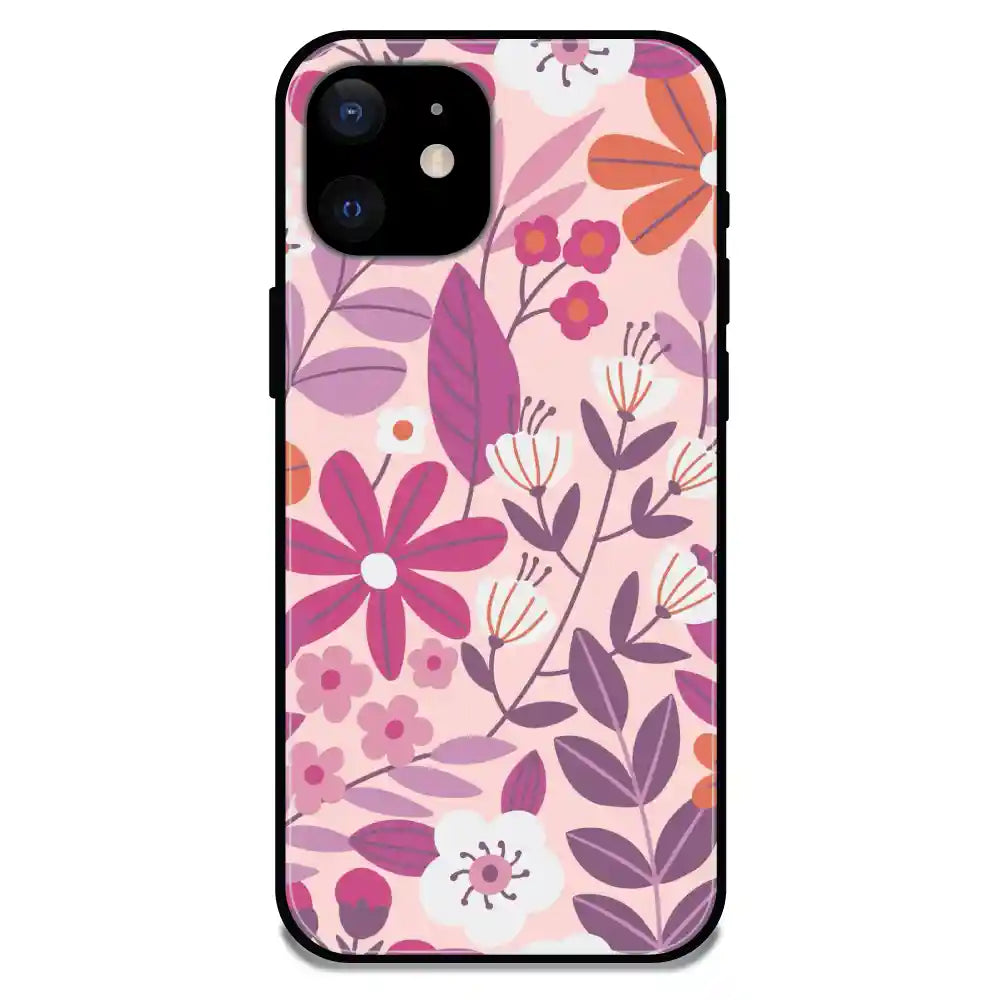 'Garden Art - Glossy Metal Silicone Case For Apple iPhone 12 Mini