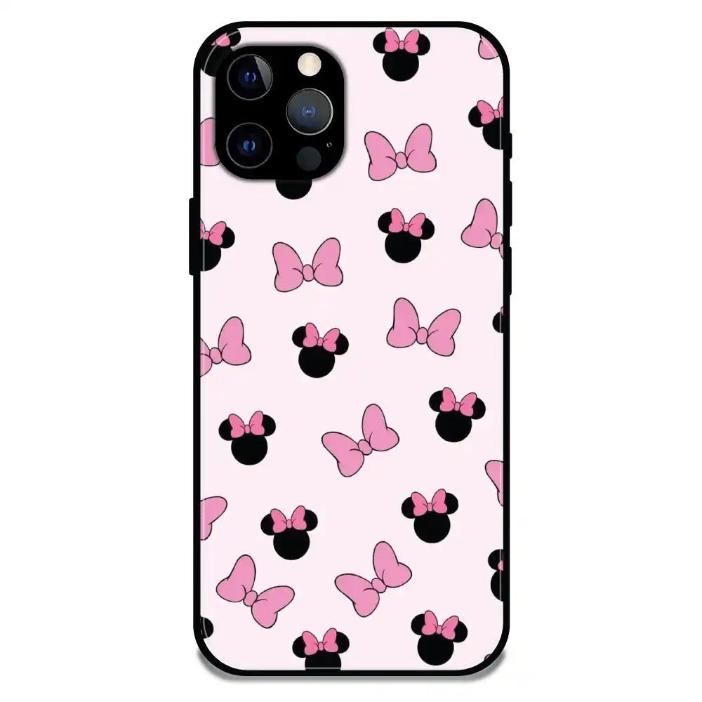'Bow Tie - Glossy Metal Silicone Case For Apple iPhone 12 Pro