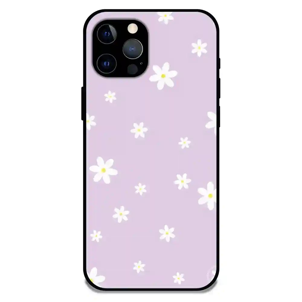 'Lilies - Glossy Metal Silicone Case For Apple iPhone 12 Pro