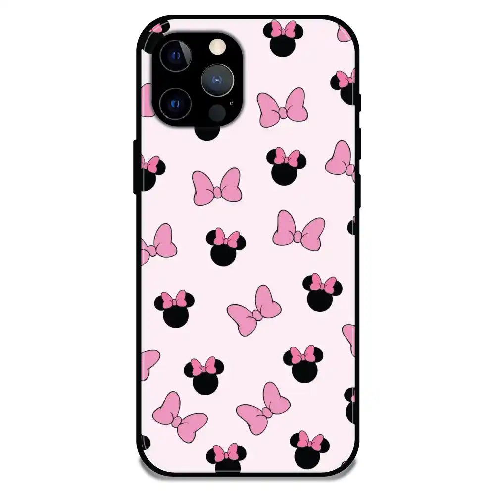 'Bow Tie - Glossy Metal Silicone Case For Apple iPhone 12 Pro Max