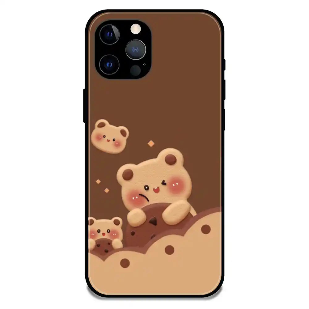 'Brown Teddy - Glossy Metal Silicone Case For Apple iPhone 12 Pro Max