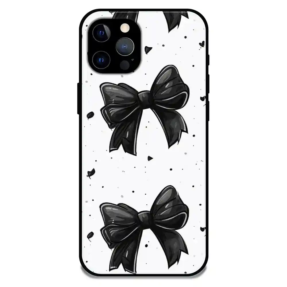 'Polka Dot Bows - Glossy Metal Silicone Case For Apple iPhone 12 Pro Max