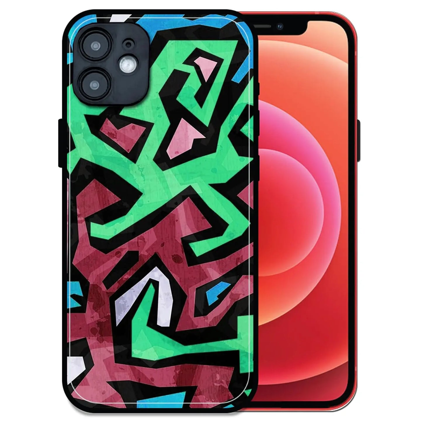 'Wild And Wacky - Glossy Metal Silicone Case For Apple iPhone 12