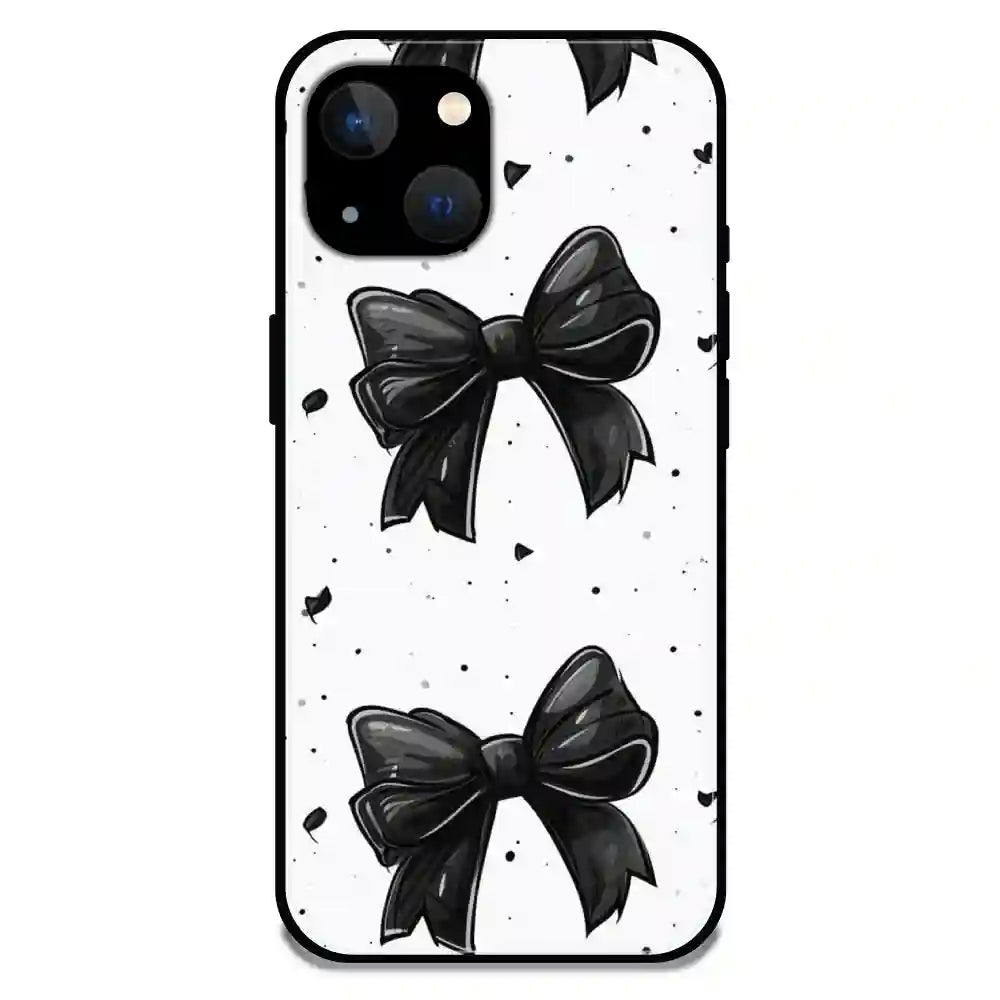 'Polka Dot Bows - Glossy Metal Silicone Case For Apple iPhone 13