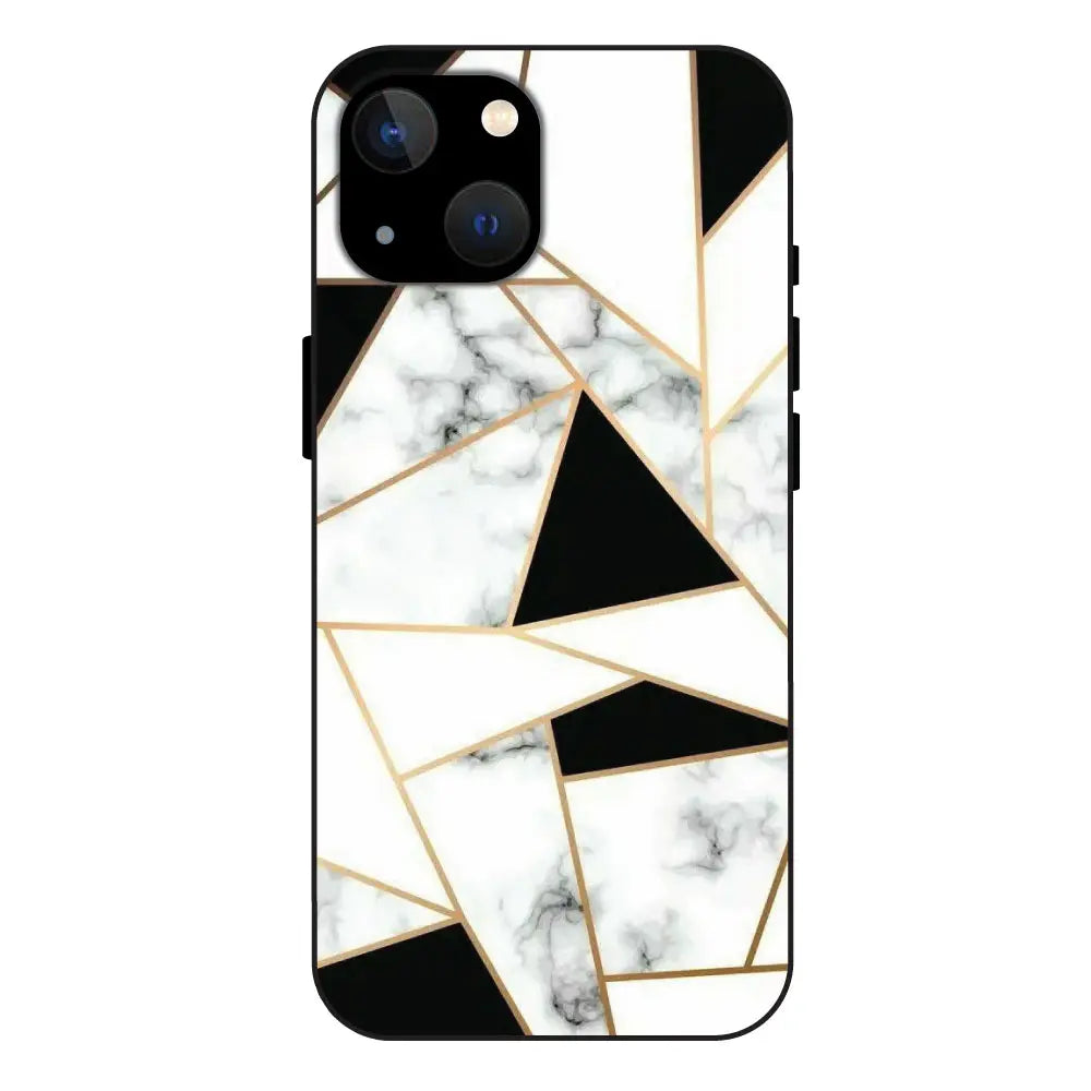 Modern Marble Geometric - Glass Cases For Apple iPhone Models