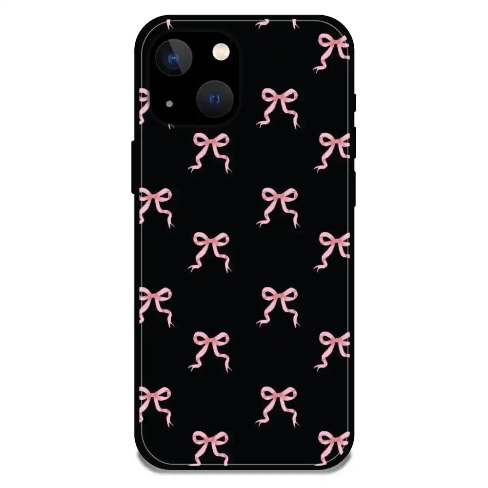 'Bow Family - Glossy Metal Silicone Case For Apple iPhone 13 Mini