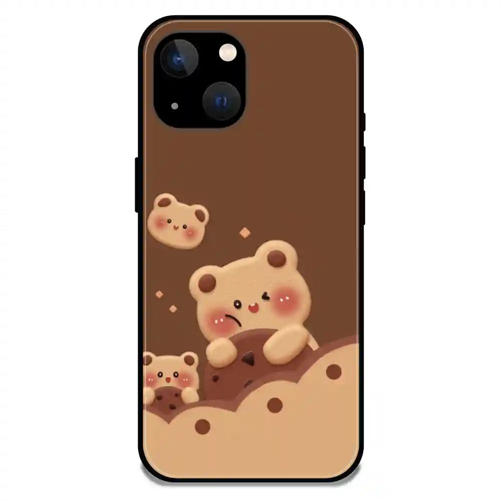'Brown Teddy - Glossy Metal Silicone Case For Apple iPhone 13 Mini