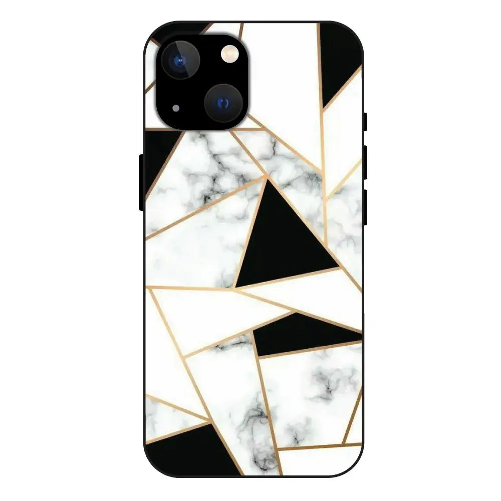 Modern Marble Geometric - Glass Cases For Apple iPhone Models