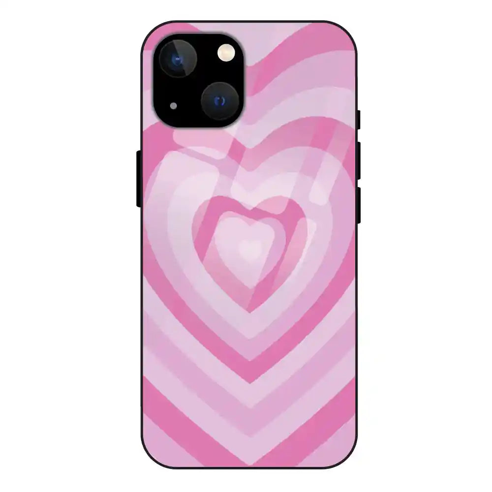 Pink Hearts - Glass Case For Apple iPhone 13 Mini