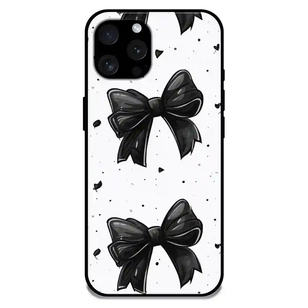 'Polka Dot Bows - Glossy Metal Silicone Case For Apple iPhone 13 Pro