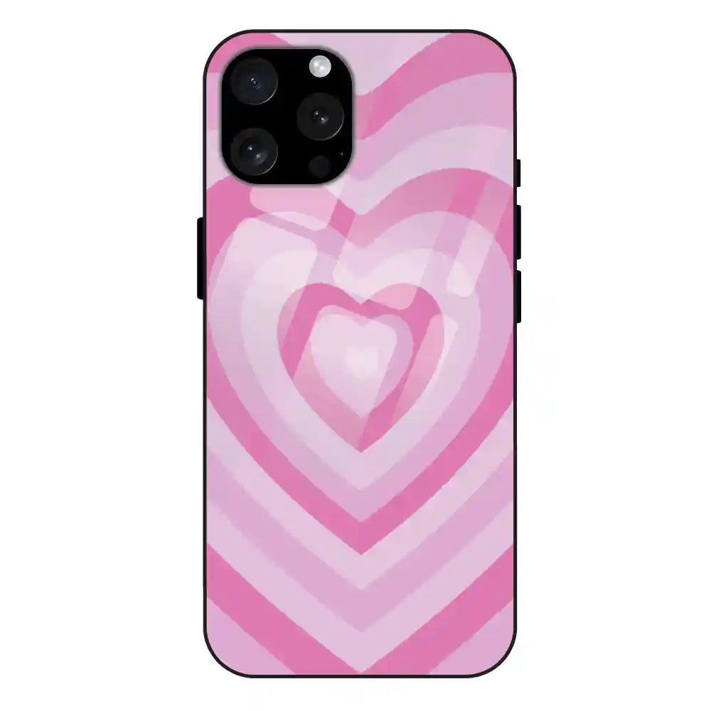 Pink Hearts - Glass Case For Apple iPhone 13 Pro