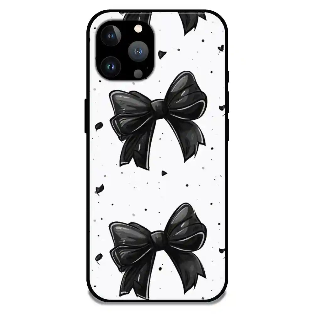 'Polka Dot Bows - Glossy Metal Silicone Case For Apple iPhone 13 Pro Max