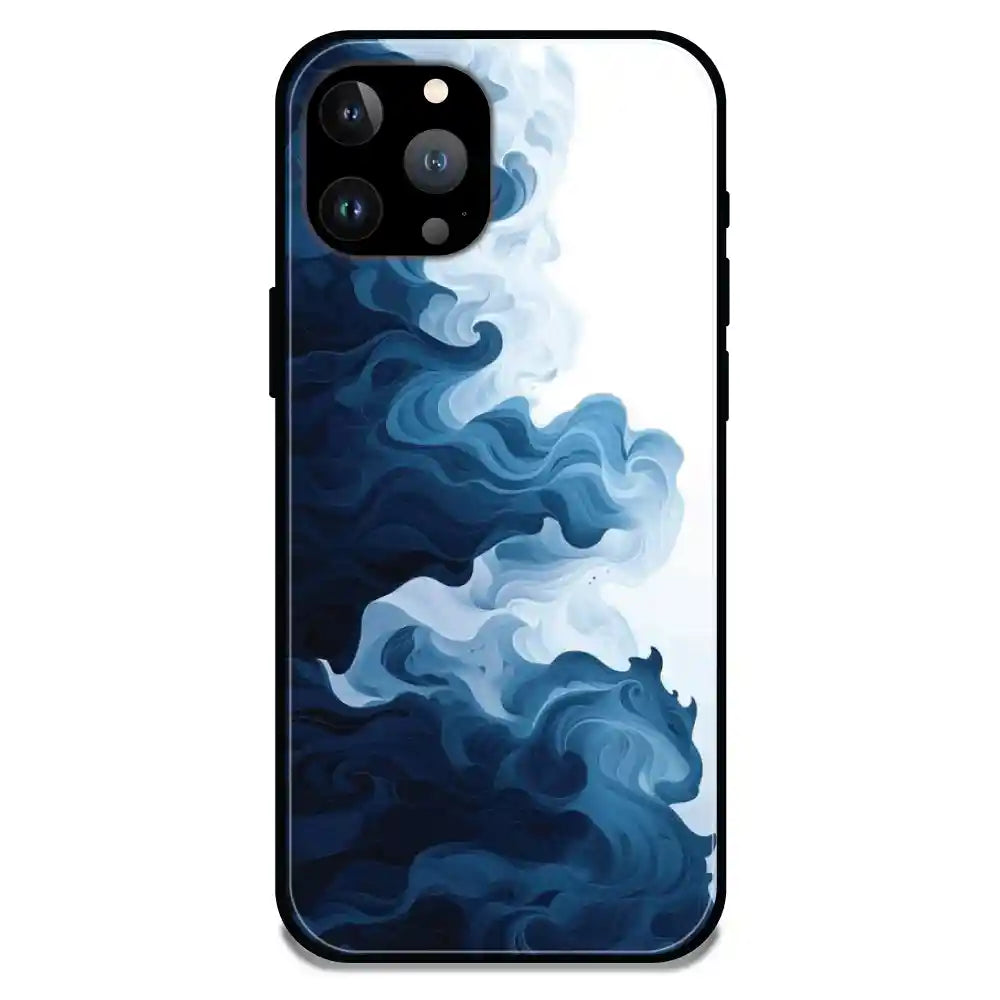 'Indigo Drift Ocean - Glossy Metal Silicone Case For Apple iPhone 13 Pro Max