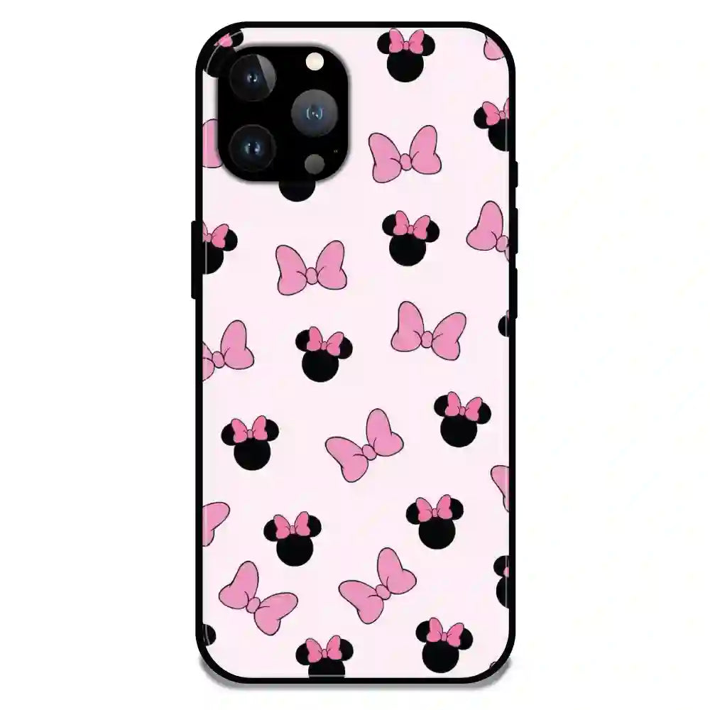 'Bow Tie - Glossy Metal Silicone Case For Apple iPhone 13 Pro Max