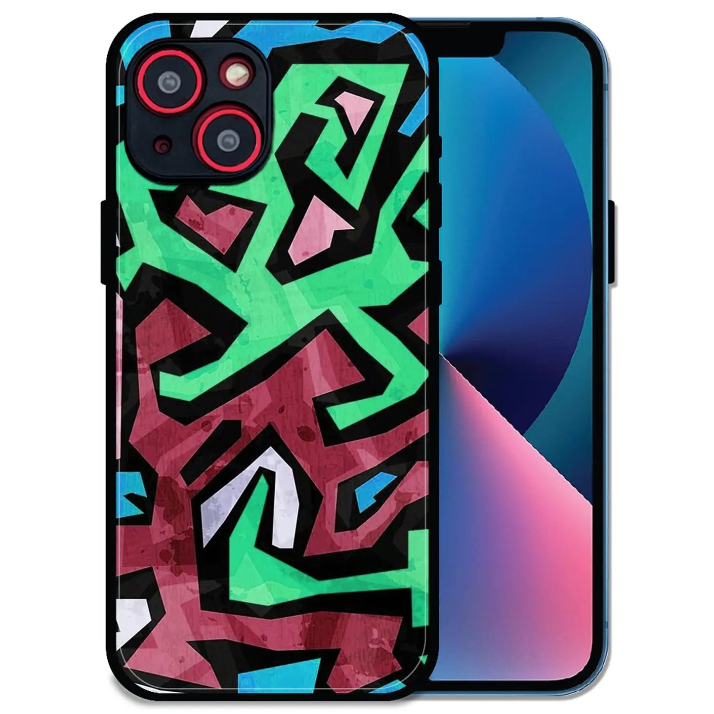 'Wild And Wacky - Glossy Metal Silicone Case For Apple iPhone 13