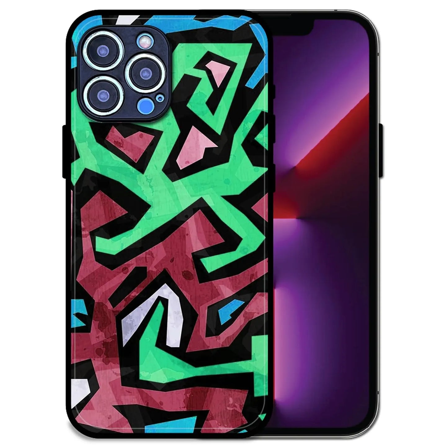 'Wild And Wacky - Glossy Metal Silicone Case For Apple iPhone 13 Pro