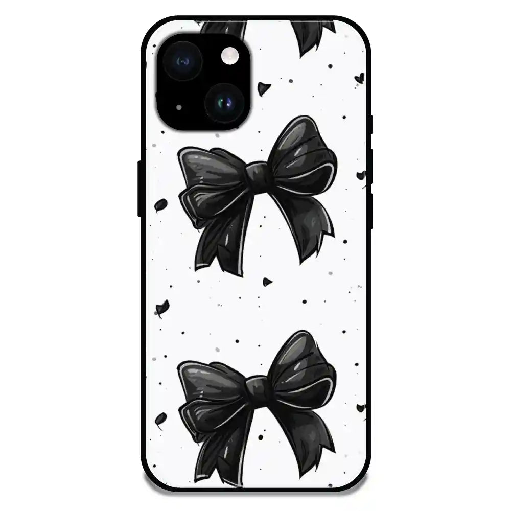 'Polka Dot Bows - Glossy Metal Silicone Case For Apple iPhone 14 Plus
