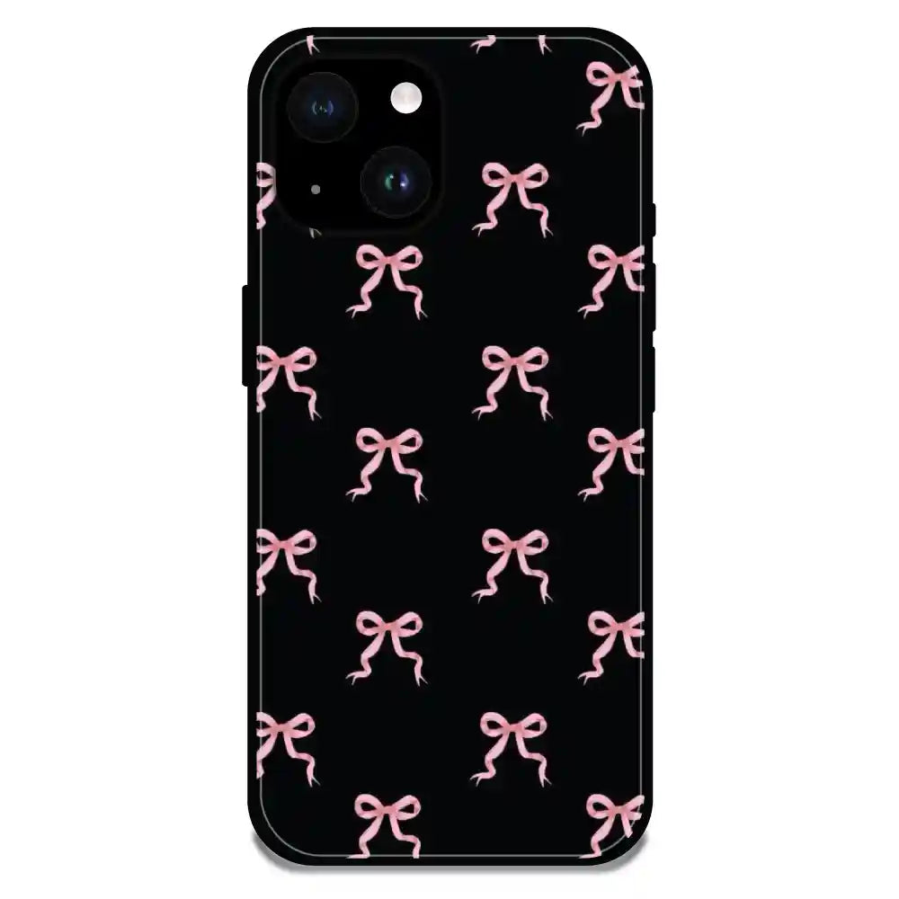 'Bow Family - Glossy Metal Silicone Case For Apple iPhone 14 Plus