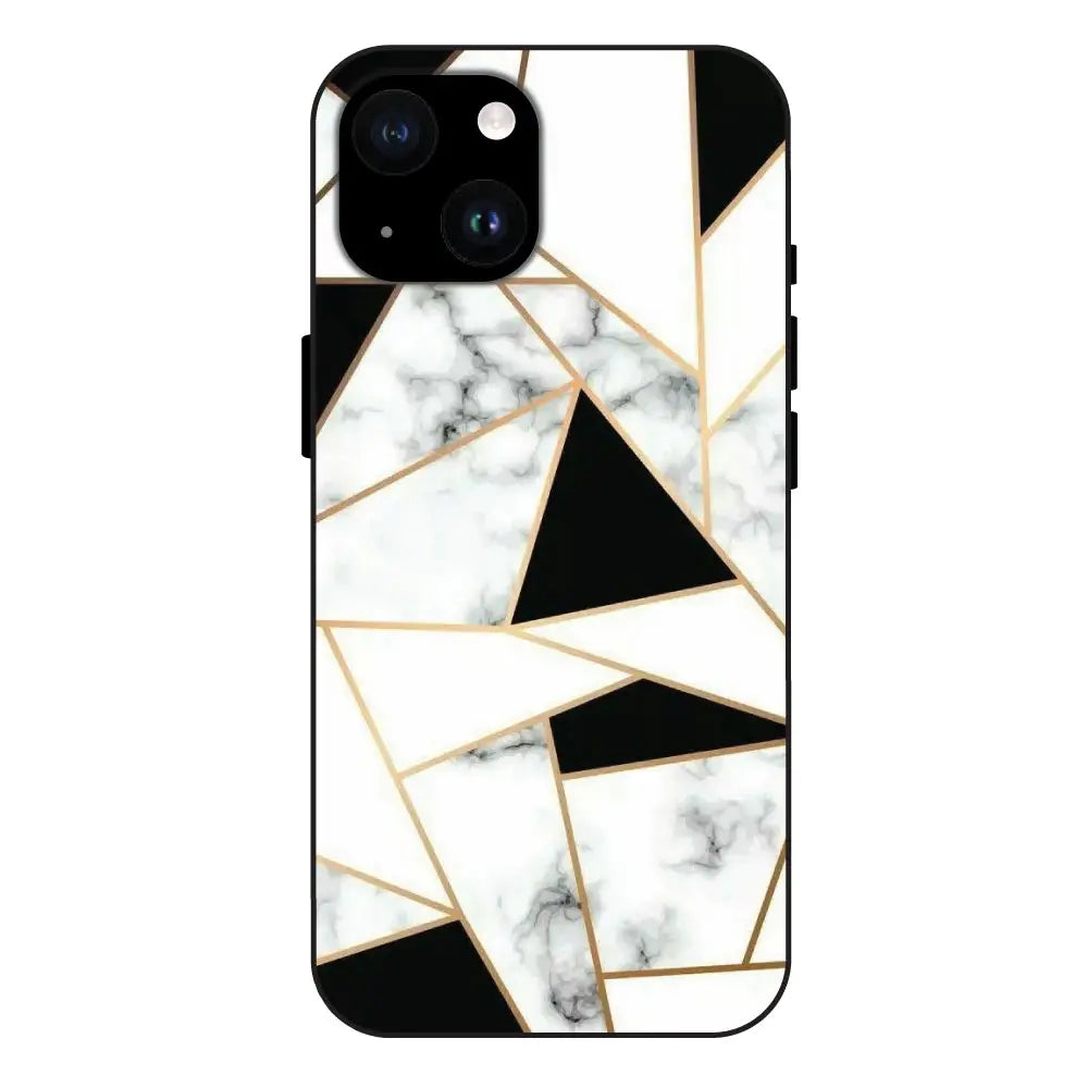 Modern Marble Geometric - Glass Case for Apple iPhone 14 Plus