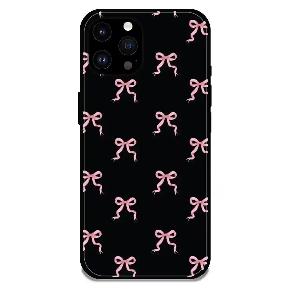 'Bow Family - Glossy Metal Silicone Case For Apple iPhone 14 Pro