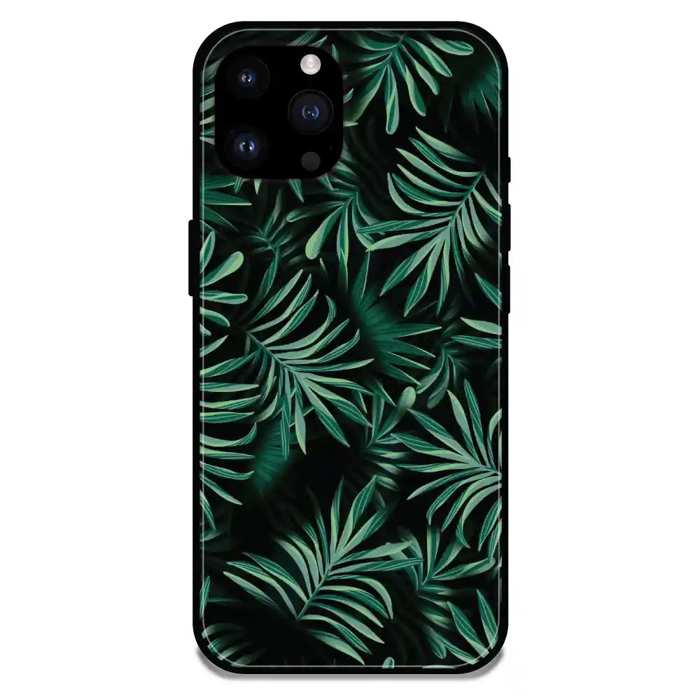'Ferns - Glossy Metal Silicone Case For Apple iPhone 14 Pro Max