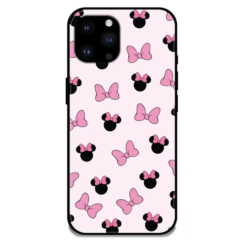 'Bow Tie - Glossy Metal Silicone Case For Apple iPhone 14 Pro Max