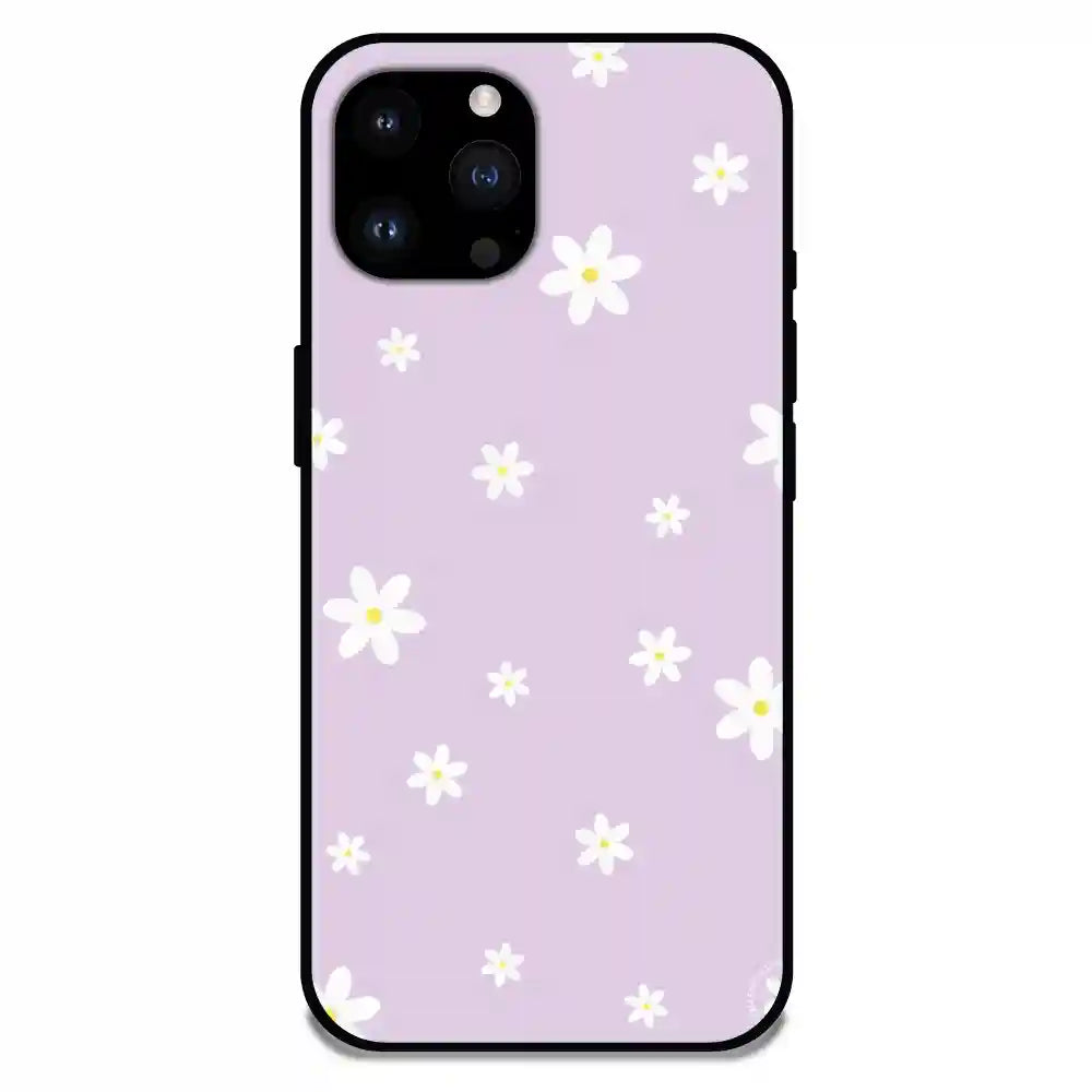 'Lilies - Glossy Metal Silicone Case For Apple iPhone 14 Pro Max