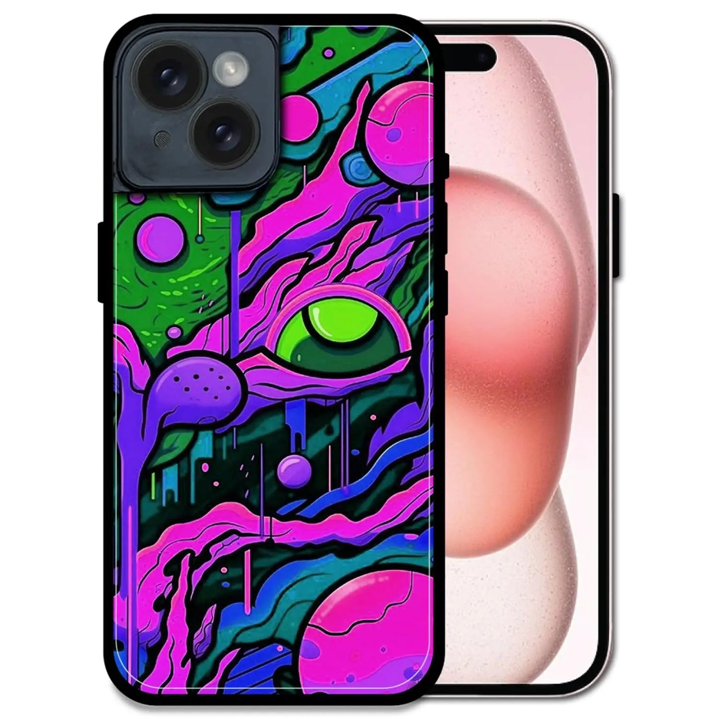 'Cosmic Eye - Glossy Metal Silicone Case For Apple iPhone 14 Plus
