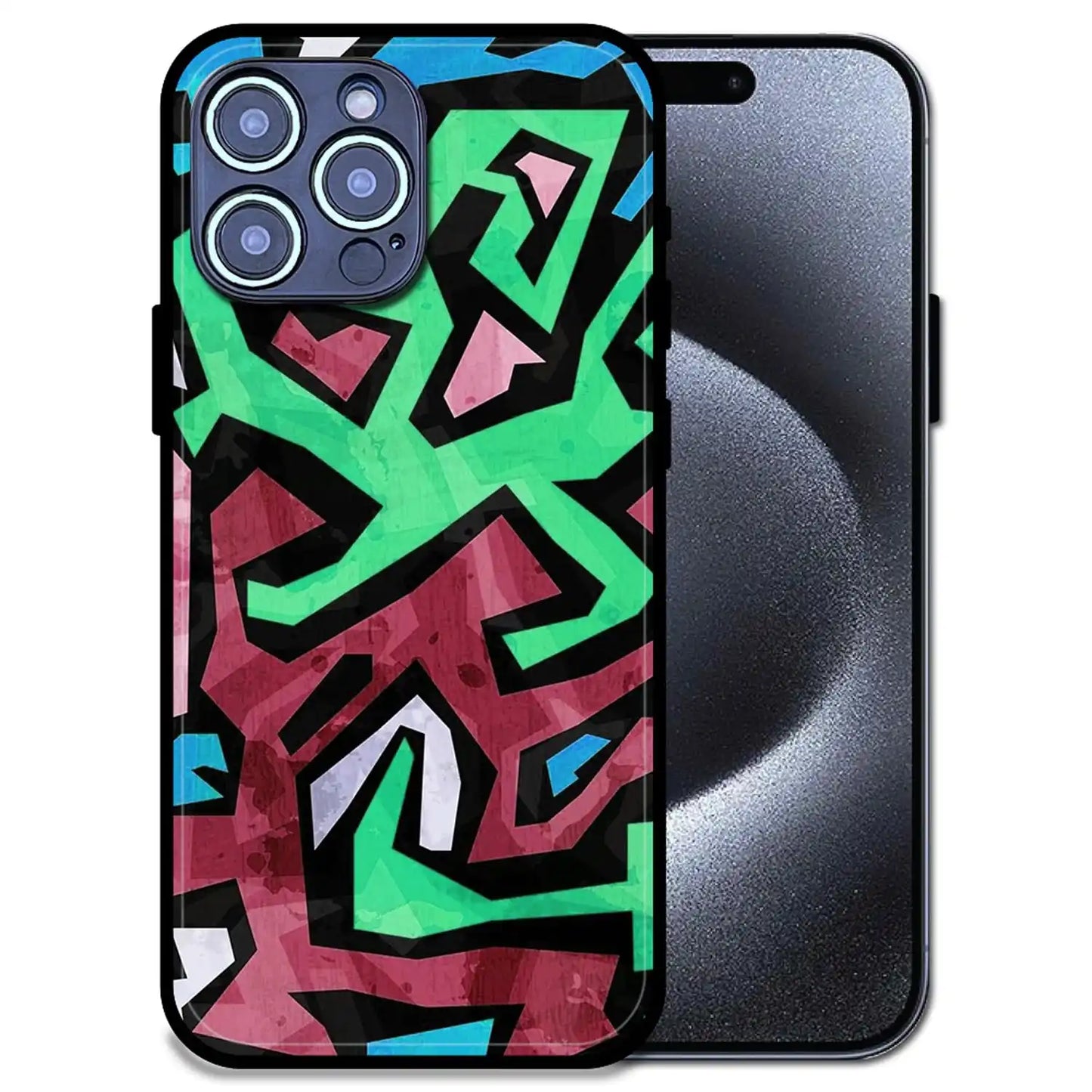 'Wild And Wacky - Glossy Metal Silicone Case For Apple iPhone 14 Pro