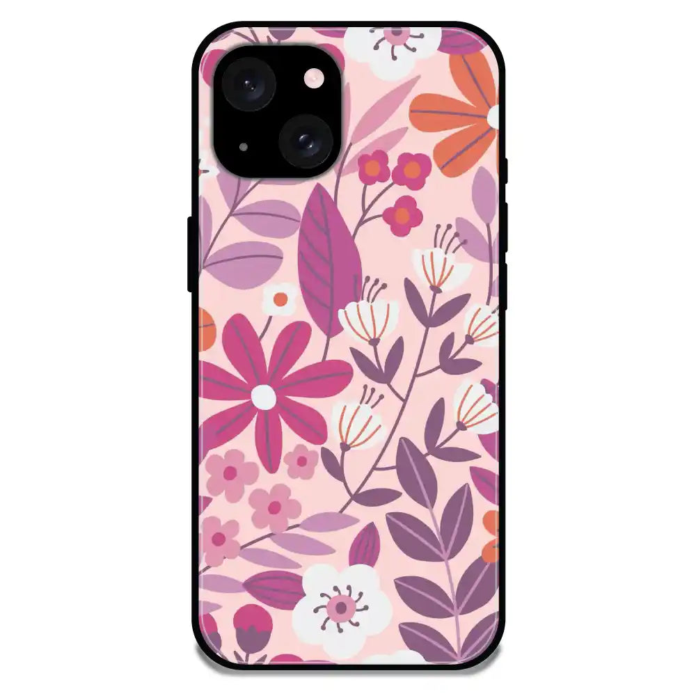 'Garden Art - Glossy Metal Silicone Case For Apple iPhone 15 Pllus