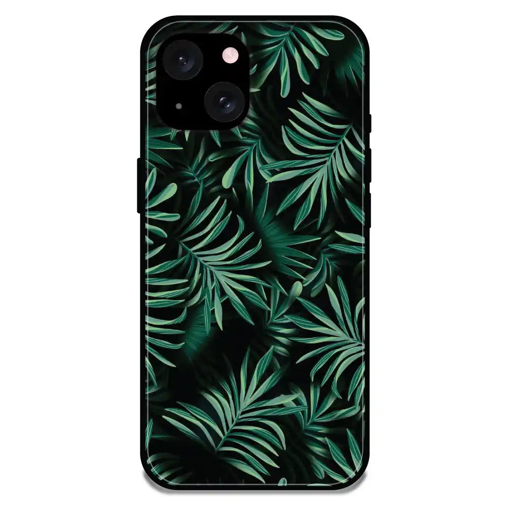 'Ferns - Glossy Metal Silicone Case For Apple iPhone 15