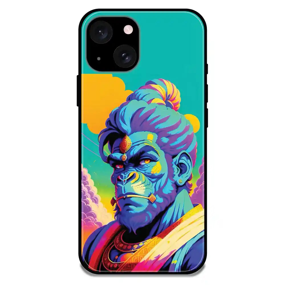 'Lord Hanuman - Glossy Metal Silicone Case For Apple iPhone 15